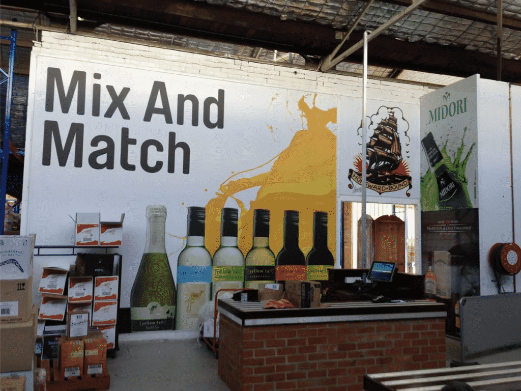 Bottleshop Wall Graphics Newcastle - Big Colour