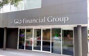 123 Financial Group Shop Front Signs Newcastle - Big Colour