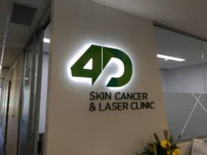 4D Skin Cancer Clinic Indoor - Illuminated Signs Newcastle - Big Colour