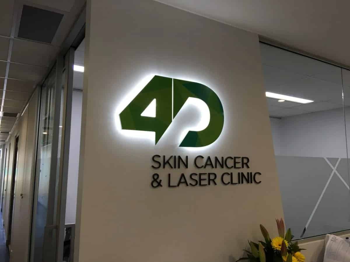 4D Skin Cancer Clinic Indoor - Illuminated Signs Newcastle - Big Colour