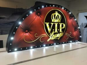 V.I.P Lounge Sign Illuminated Signs Newcastle - Big Colour