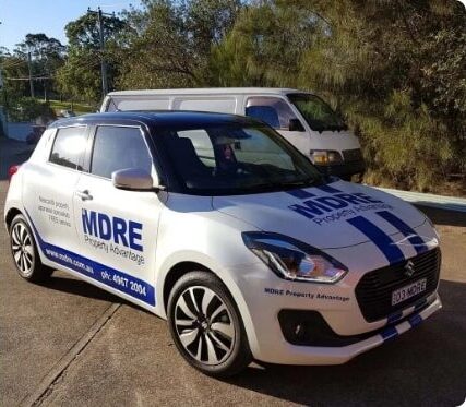MDRE Property Advantage Car Wrapping Services Newcastle - Big Colour