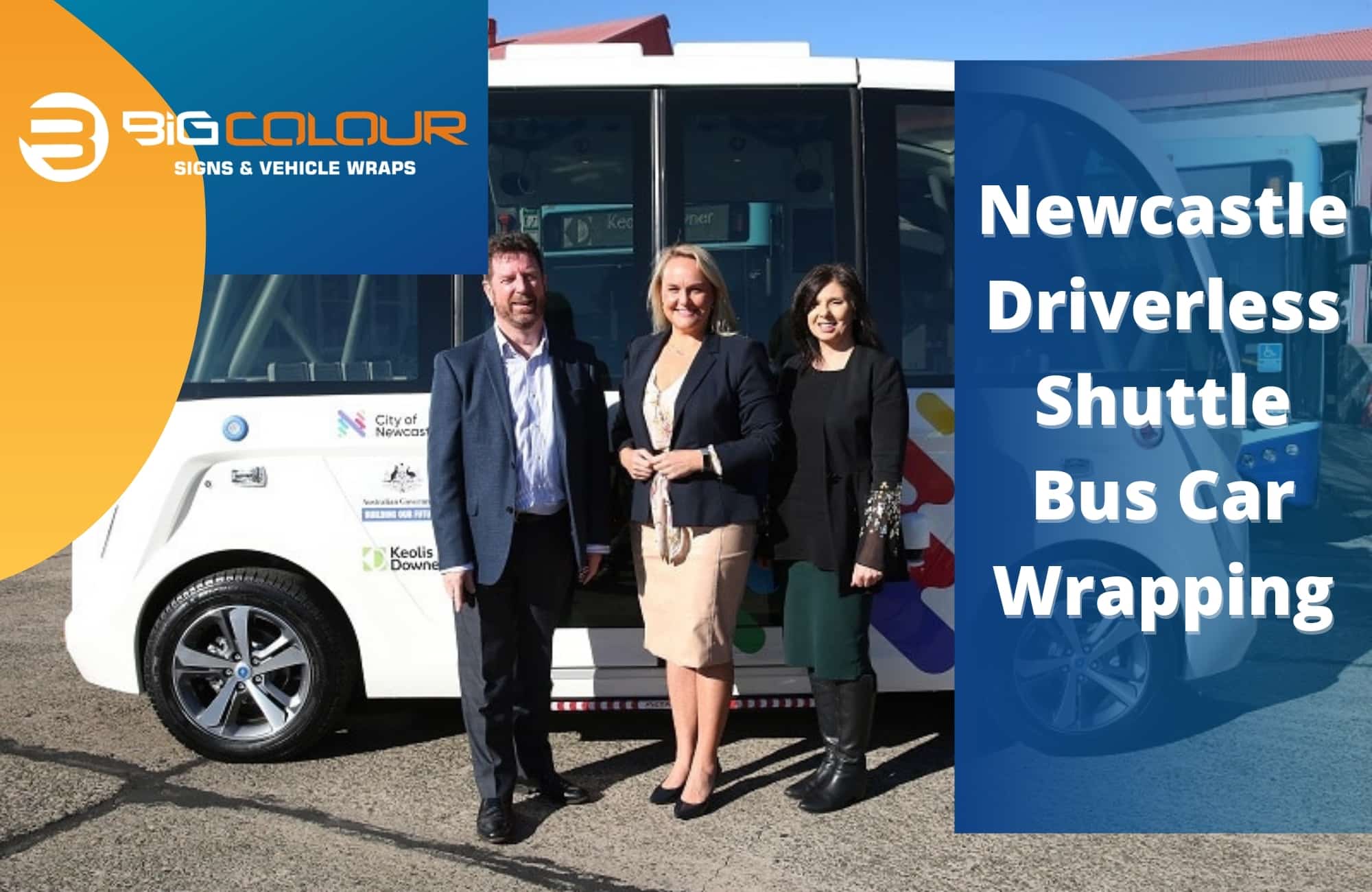 Newcastle Driverless Shuttle Bus Car Wrapping