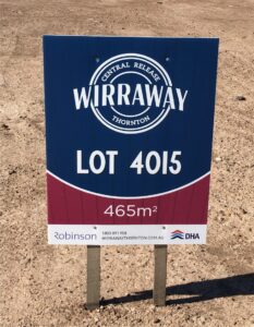 Wirraway Corflute Signs Newcastle - Big Colour