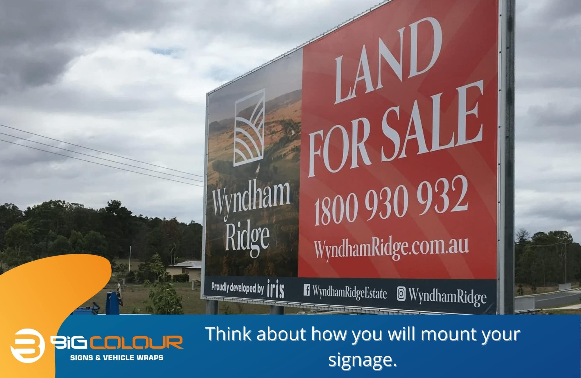 Think about how you will mount your signage.