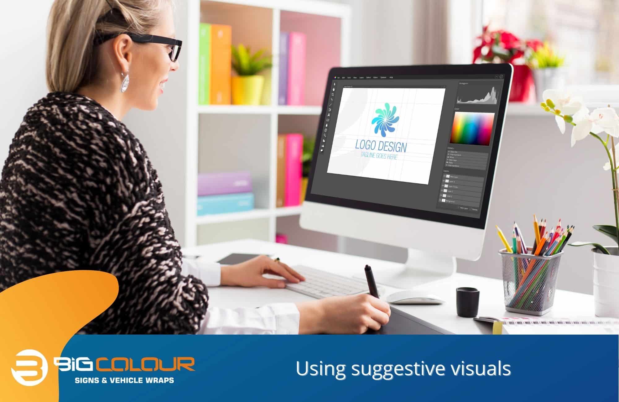 Using suggestive visuals