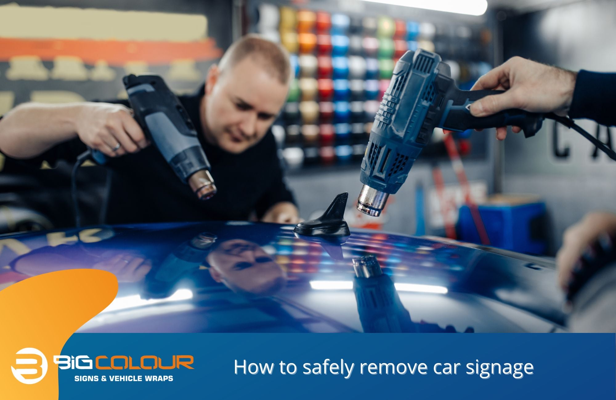 How to safely remove car signage